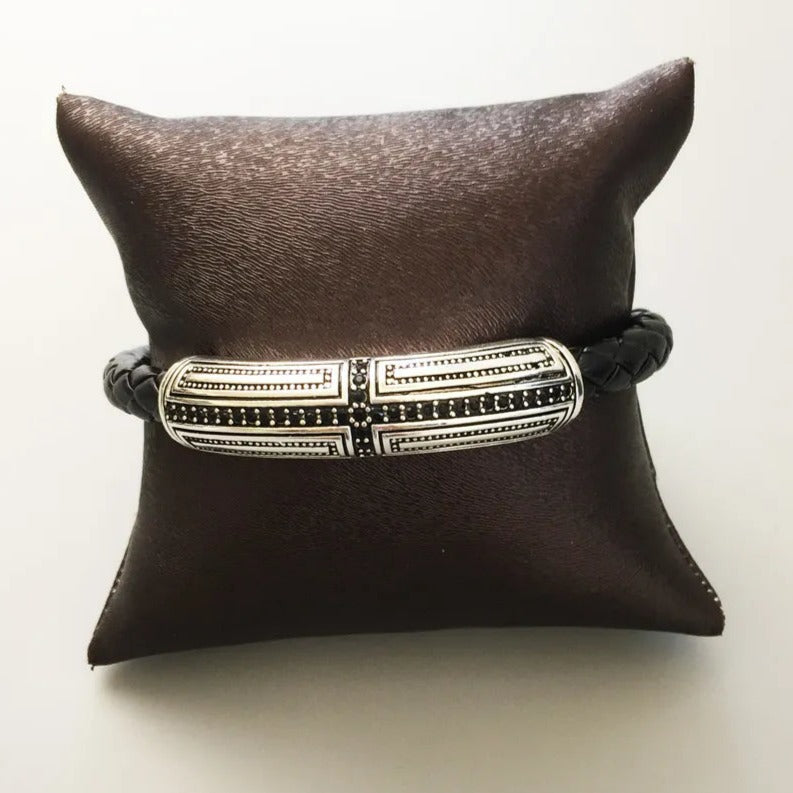 Rustikales Kreuzarmband aus Leder - Exception®