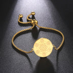 Metatron-Würfel-Schutzarmband gold