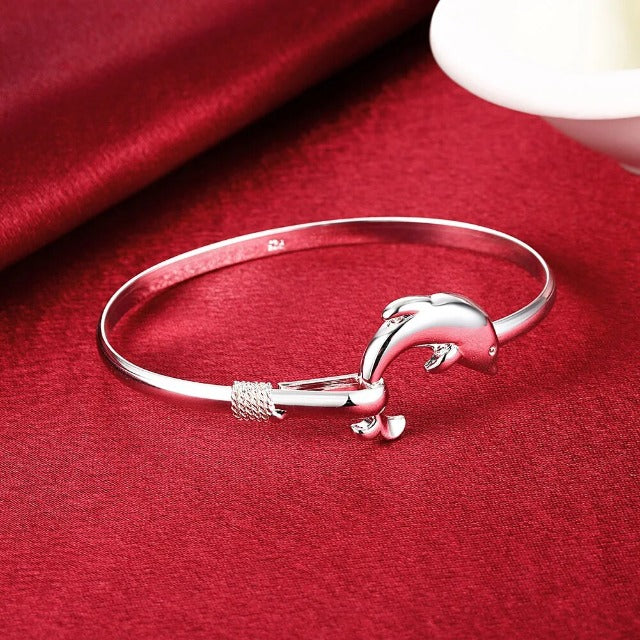 Silberarmband mit Delfin für Damen