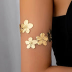 Armband für Damen - Bizepskette mit Blütenblättern Gold