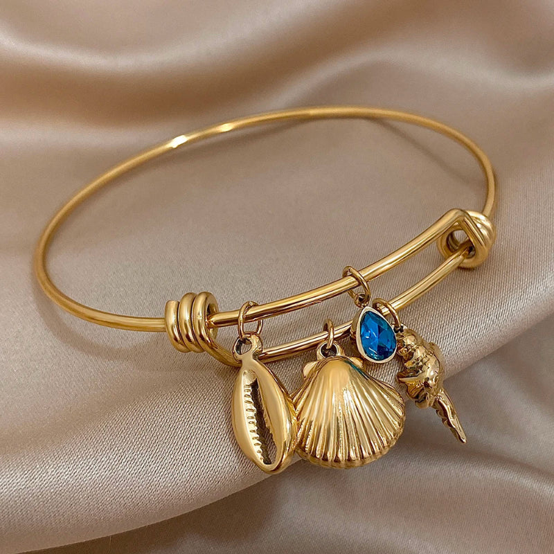 Charme-Armband Muscheln gold
