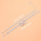 Fußkettchen mit Herz und Strass für Damen