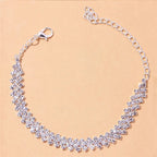 Knöchelarmband mit Diamanten Gold und Silber für Damen 