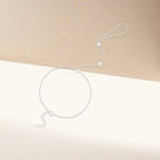 Handgelenkband mit Zirkonblumen in Silber