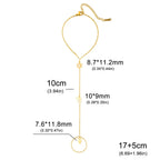 Hand- und Fingerarmband mit jüdischen Schutzanhängern Chai, <span data-glossary-id="">Davidstern</span> und Fatmas Hand <span data-glossary-id="">Stern</span> Gold