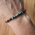 Schutzarmband aus Natursteinen Tigerauge und Amazonit 