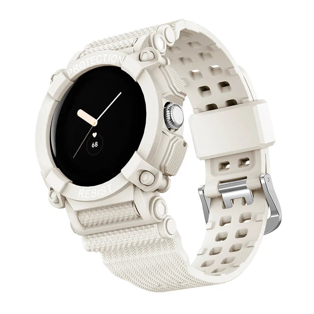 Robustes Schutzarmband Smartwatch Google Pixel Watch 1 & 2 weiß