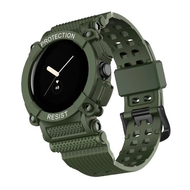 Robustes Schutzarmband Smartwatch Google Pixel Watch 1 & 2 olivgrün