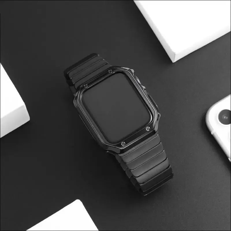 Edelstahl-Ersatzarmband für die Apple Watch in Schwarz