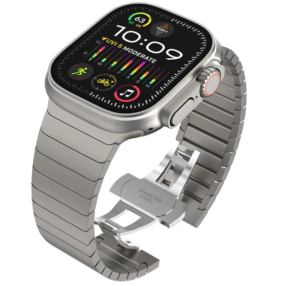 Edelstahl-Ersatzarmband für die Apple Watch in Silber