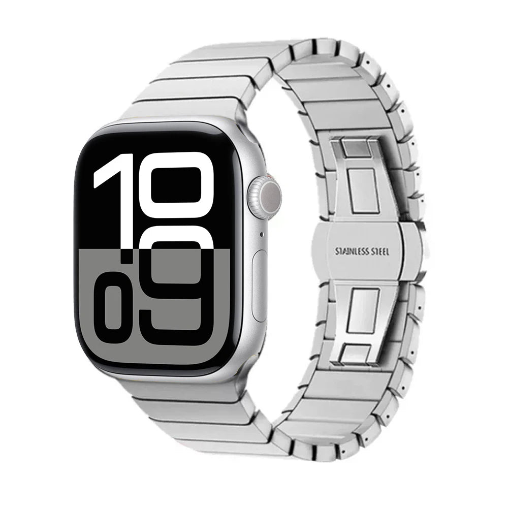 Edelstahl-Ersatzarmband für die Apple Watch in Silber