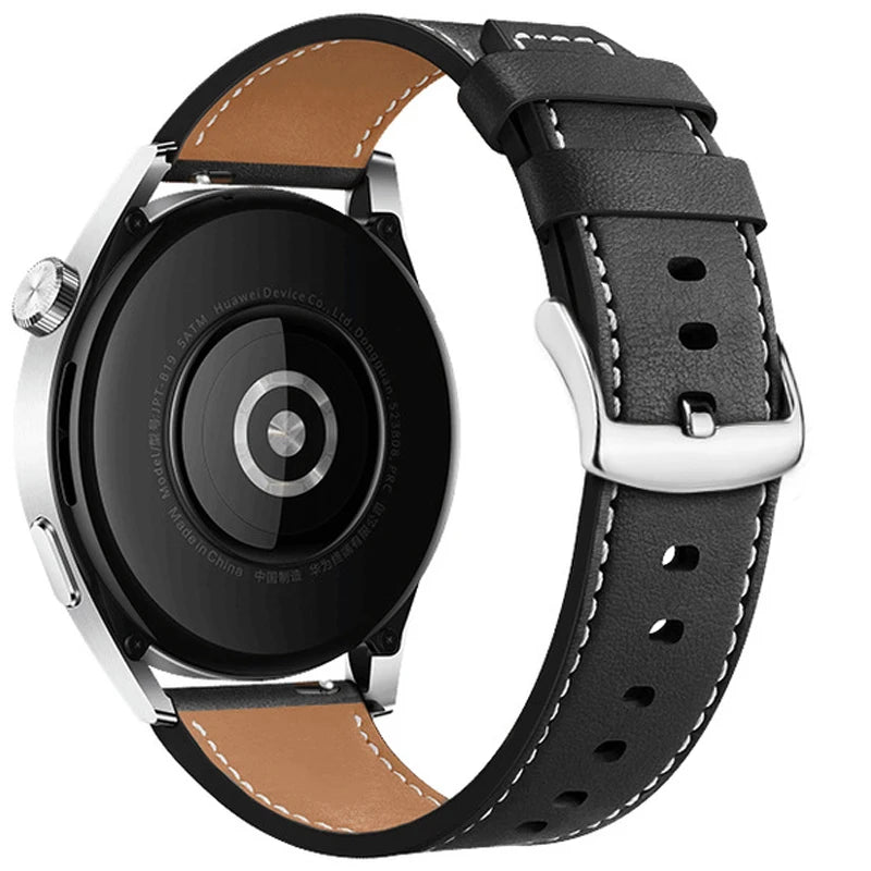 Ersatz-Lederarmband in Schwarz für Google Pixel Watch 1, 2, 3, 4, 41mm, 45mm