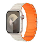 Magnetisches Ersatzarmband für Apple Watch beige orange