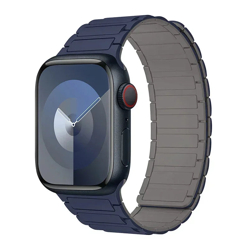 Magnetisches Ersatzarmband für Apple Watch blau grau