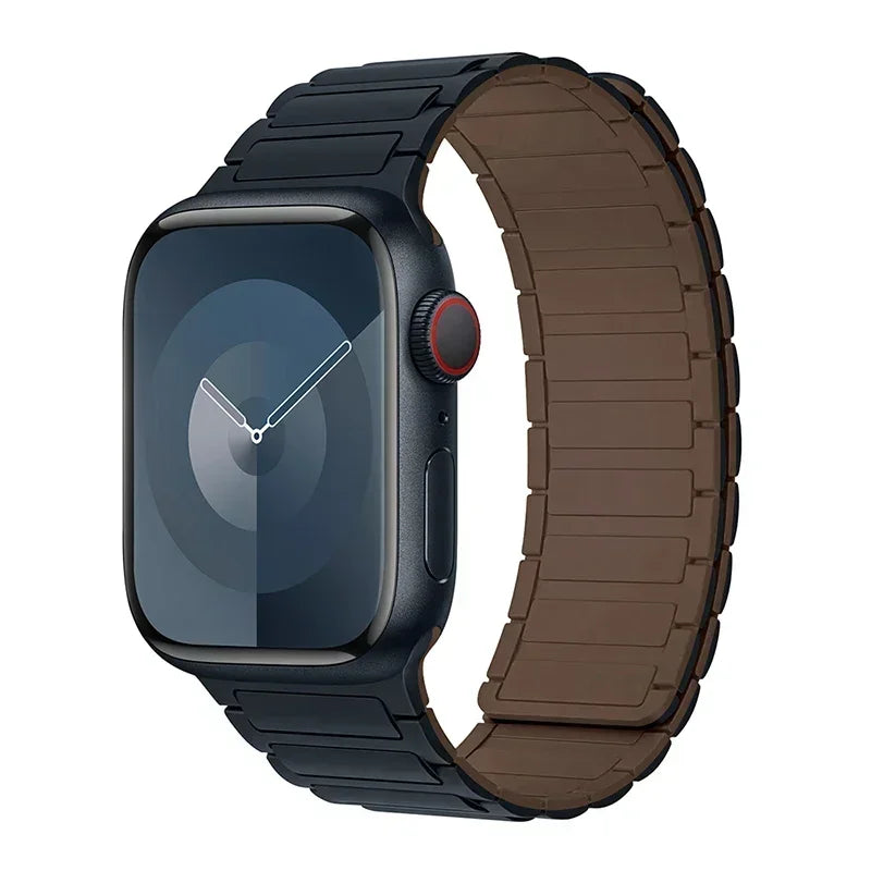 Magnetisches Ersatzarmband für Apple Watch grün braun