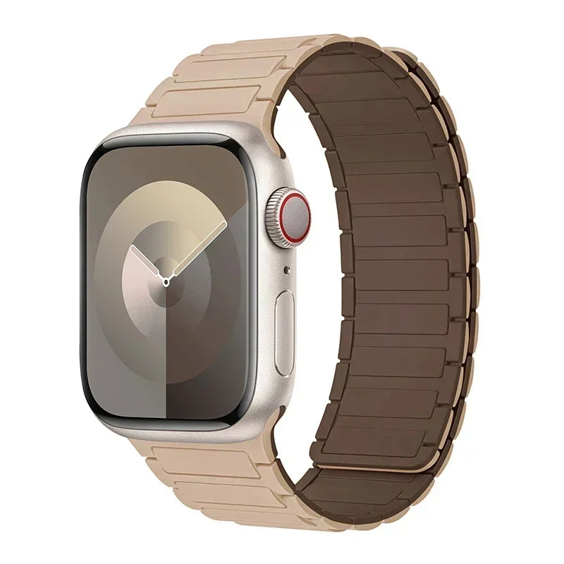 Magnetisches Ersatzarmband für Apple Watch beige braun
