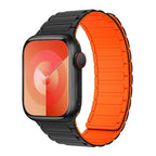 Magnetisches Ersatzarmband für Apple Watch schwarz orange