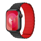 Magnetisches Ersatzarmband für Apple Watch schwarz rot
