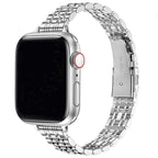 Ersatzarmband für Apple Watch aus silberfarbenem Edelstahl