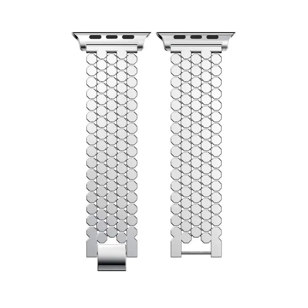 Ersatzarmband für Apple Watch aus Edelstahl - für Damen Silber
