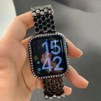 Ersatzarmband für Apple Watch aus Edelstahl - für Damen Schwarz
