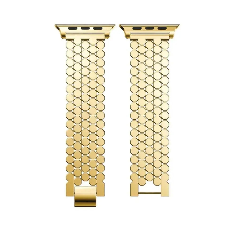 Ersatzarmband für Apple Watch aus Edelstahl - für Damen Gold