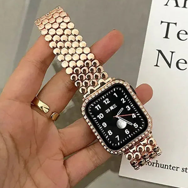 Ersatzarmband für Apple Watch aus Edelstahl - für Damen Gold
