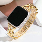 Ersatzarmband für Apple Watch aus goldfarbenem Stahl