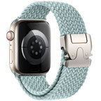 Ersatzarmband für Apple Watch aus cyanfarbenem Fallschirmseil