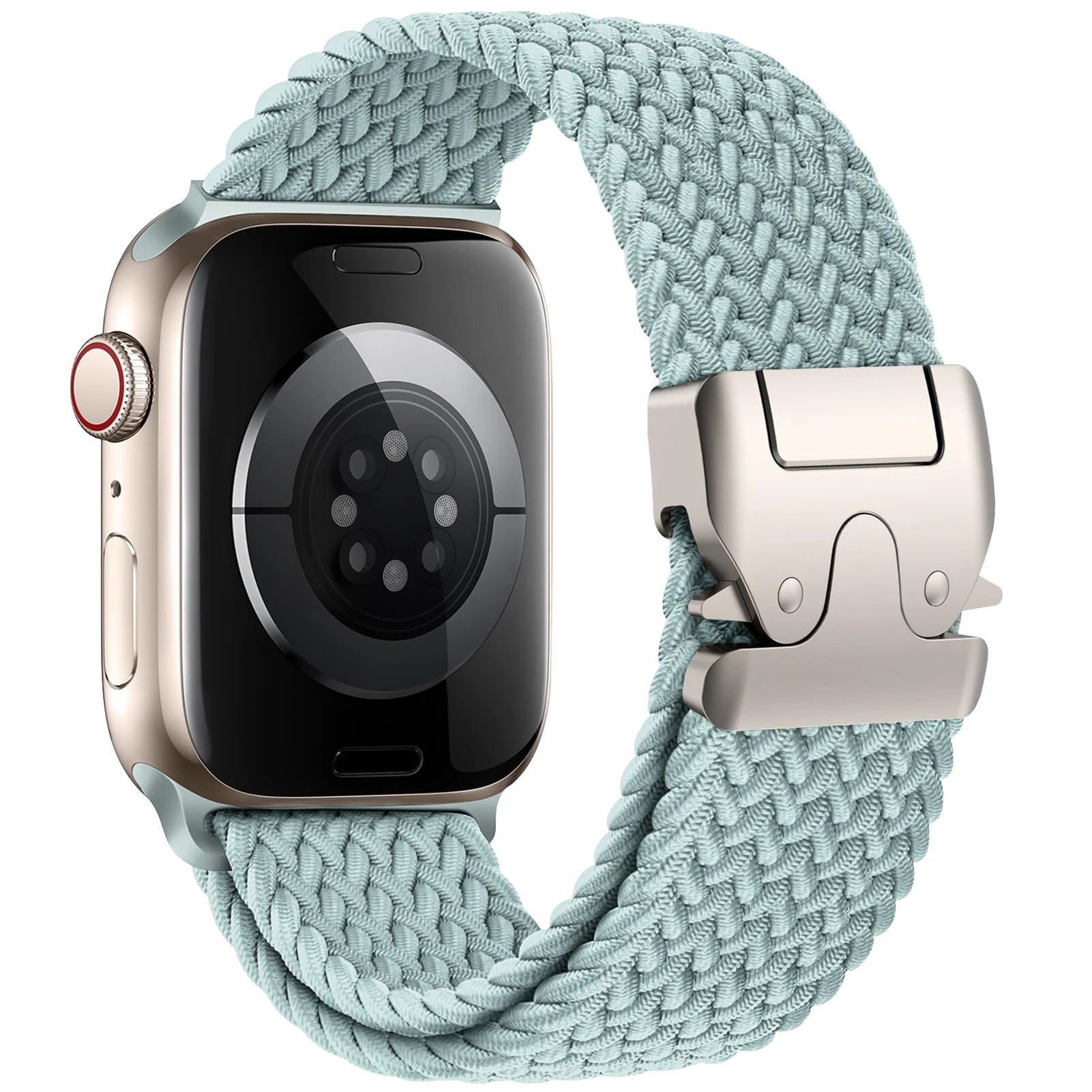 Ersatzarmband für Apple Watch aus cyanfarbenem Fallschirmseil