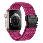 Ersatzarmband für Apple Watch aus fuchsienfarbenem Fallschirmseil