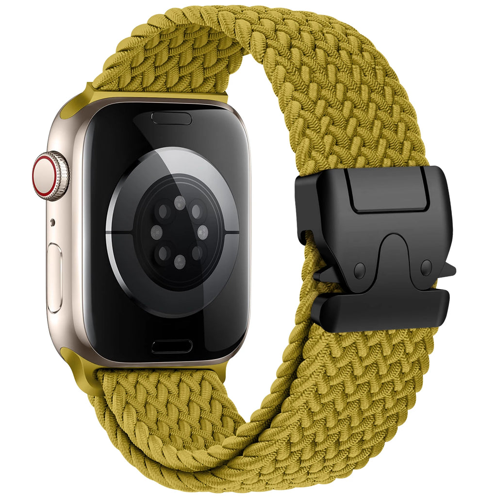 Ersatzarmband für Apple Watch aus gelbem Fallschirmseil