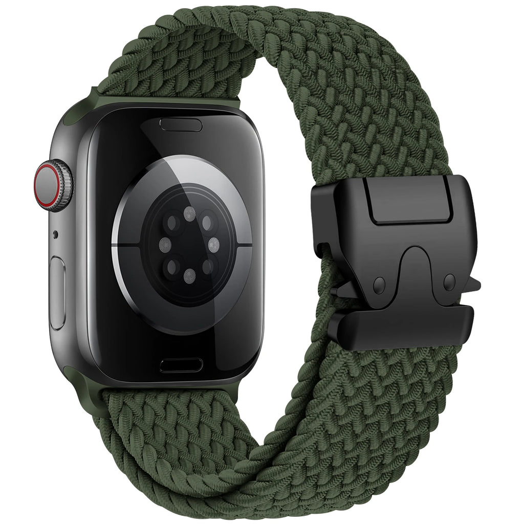 Ersatzarmband für Apple Watch aus grünem Fallschirmseil