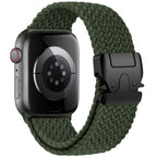 Ersatzarmband für Apple Watch aus grünem Fallschirmseil