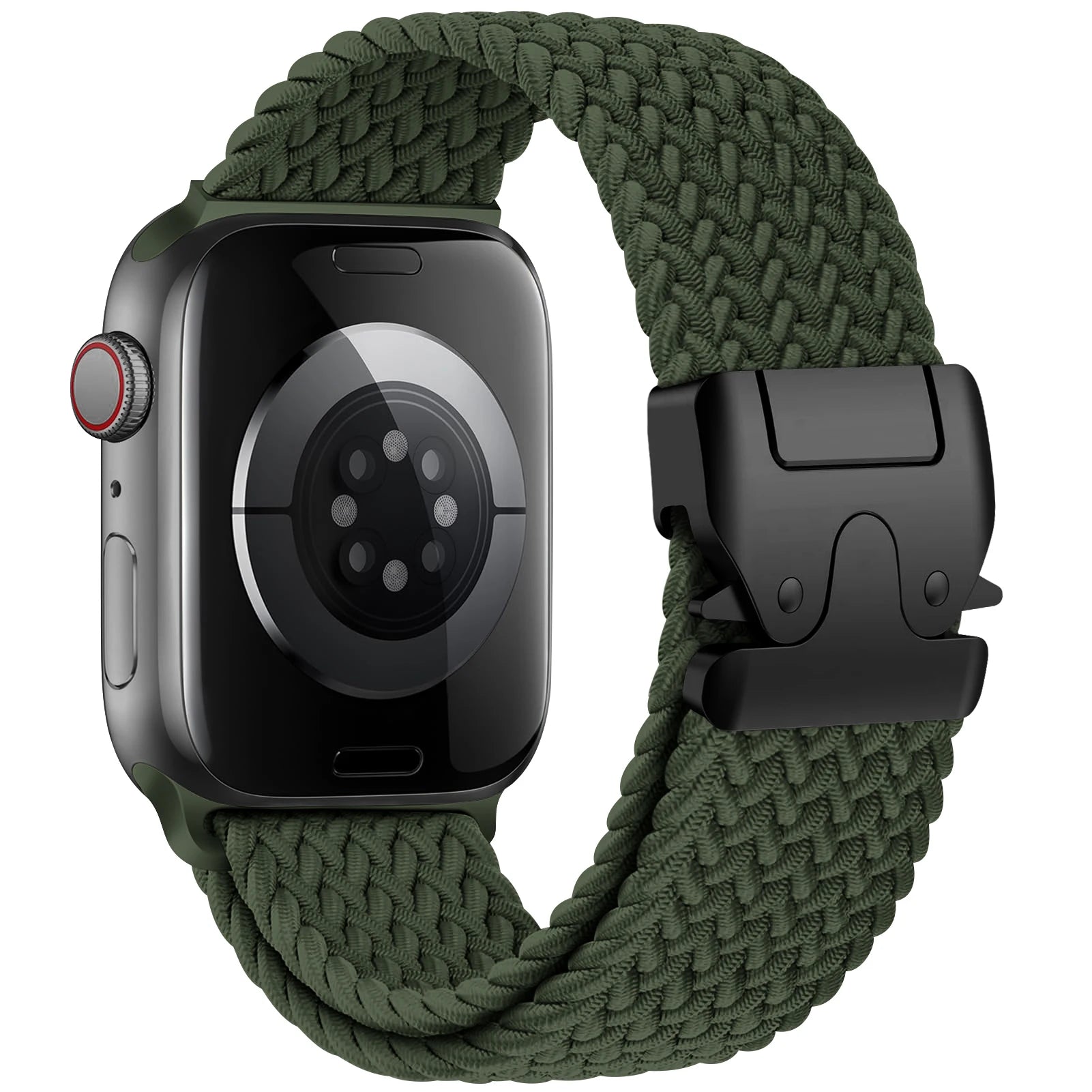 Ersatzarmband für Apple Watch aus grünem Fallschirmseil