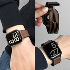 Ersatzarmband für die Apple Watch aus braunem Leder
