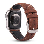 Ersatzarmband für die Apple Watch aus klassischem hellbraunem Leder