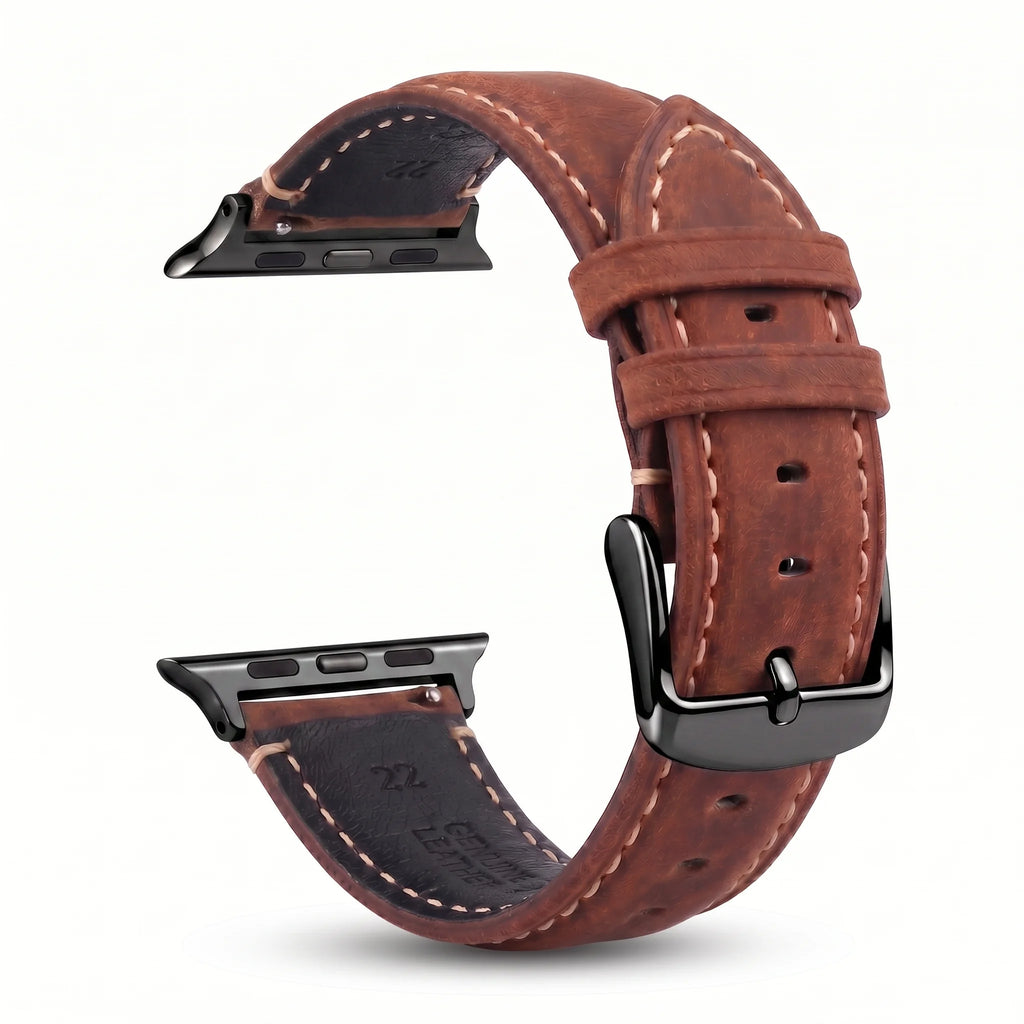Ersatzarmband für die Apple Watch aus klassischem braunem Leder