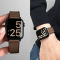 Ersatzarmband für die Apple Watch aus braunem Leder