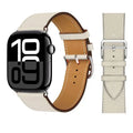 Ersatzarmband für Apple Watch aus Leder für Damen und Herren in Weiß