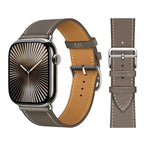 Ersatzarmband für Apple Watch aus Leder für Damen und Herren in Grau