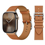 Ersatzarmband für Apple Watch aus Leder für Damen und Herren in Braun