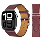 Ersatzarmband für Apple Watch aus Leder für Damen und Herren in Violett