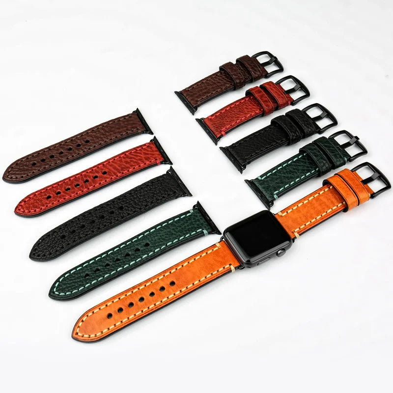 Ersatzarmband für Apple Watch aus gealtertem Leder 
