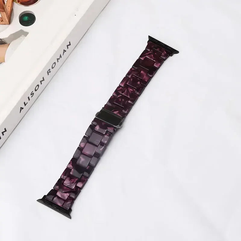 Ersatzarmband für die Apple Watch aus violettem Harz 