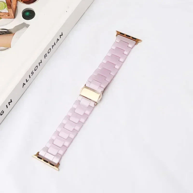 Ersatzarmband für die Apple Watch aus violettem Harz