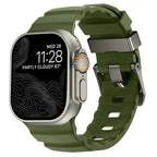 Ersatzarmband für Apple Watch aus dickem grünem Silikon