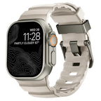 Ersatzarmband für Apple Watch aus dickem weißem Silikon