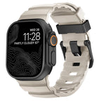 Ersatzarmband für Apple Watch aus dickem weißem Silikon
