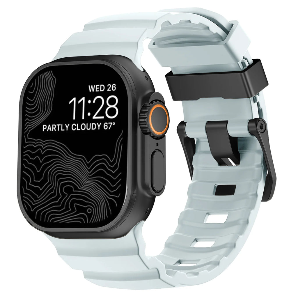 Ersatzarmband für Apple Watch aus dickem blauem Silikon